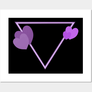 Love Your Beloved Inverted Pyramid Hearts Posters and Art